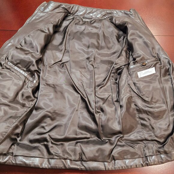 VERSACE COLLECTION Down Filled Leather Moto Jacket - Picture 11 of 16